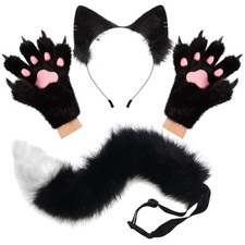 Women's Halloween Christmas Costume Set - Wolf Fox Tail Ears