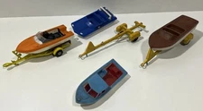 Vintage Tootsietoy & Matchbox Boat Lot Chris-Craft Capri Boat Trailer