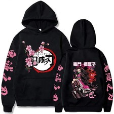 Anime Demon Slayer Nezuko Kamado Hoodie Graphic Print Harajuku Hood Sweatshirt