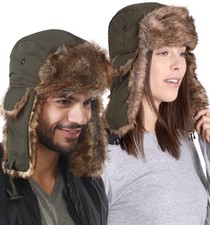 Tough Headwear Russian Trapper Hat   Water-Resistant Ushanka for Men  Wom