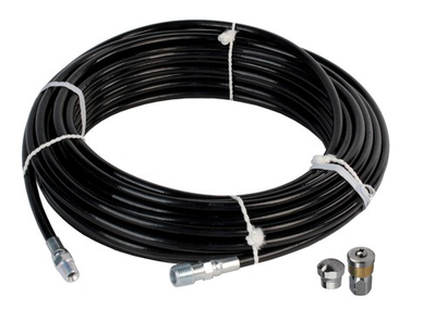 #ad #ad Schieffer 1 8quot; x 100#x27; 4800 PSI Thermoplastic Sewer Jetter Hose amp; 5.0 Nozzles $120.99