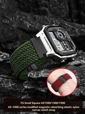 Elastic Nylon Watch Strap For Casio A158 A168 A159 A169 F91W AE-1200WHD/ae1300