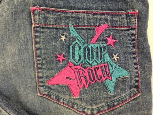 Camp Rock Girls Denim Blue Jean Straight Leg Capri Size 12 - Picture 5 of 8