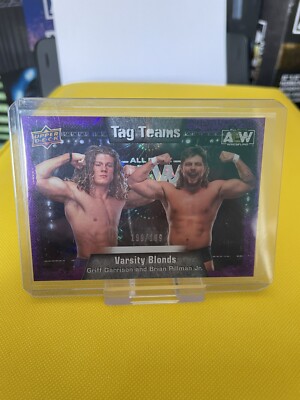 Varsity Blonds Tag Team | Purple Pyro /199 | Aew Upper Deck 2022 #83 Lexis King