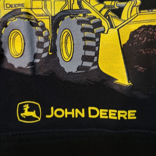 John Deere Boys' Tractor Dirt Rocks Fleece Hooded Sweatshirt Black 4 1.24 - Picture 4 of 9
