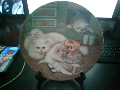 The Hamilton Collection Cat Plate Country Kitties 1988 Gerardi Captive Audience
