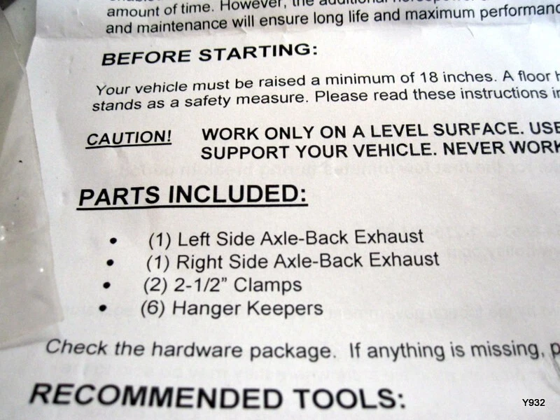 Flowtech 51604FLT Axle-Back Exhaust System CLAMPS ONLY NO EXHAUST - Image 4 of 4