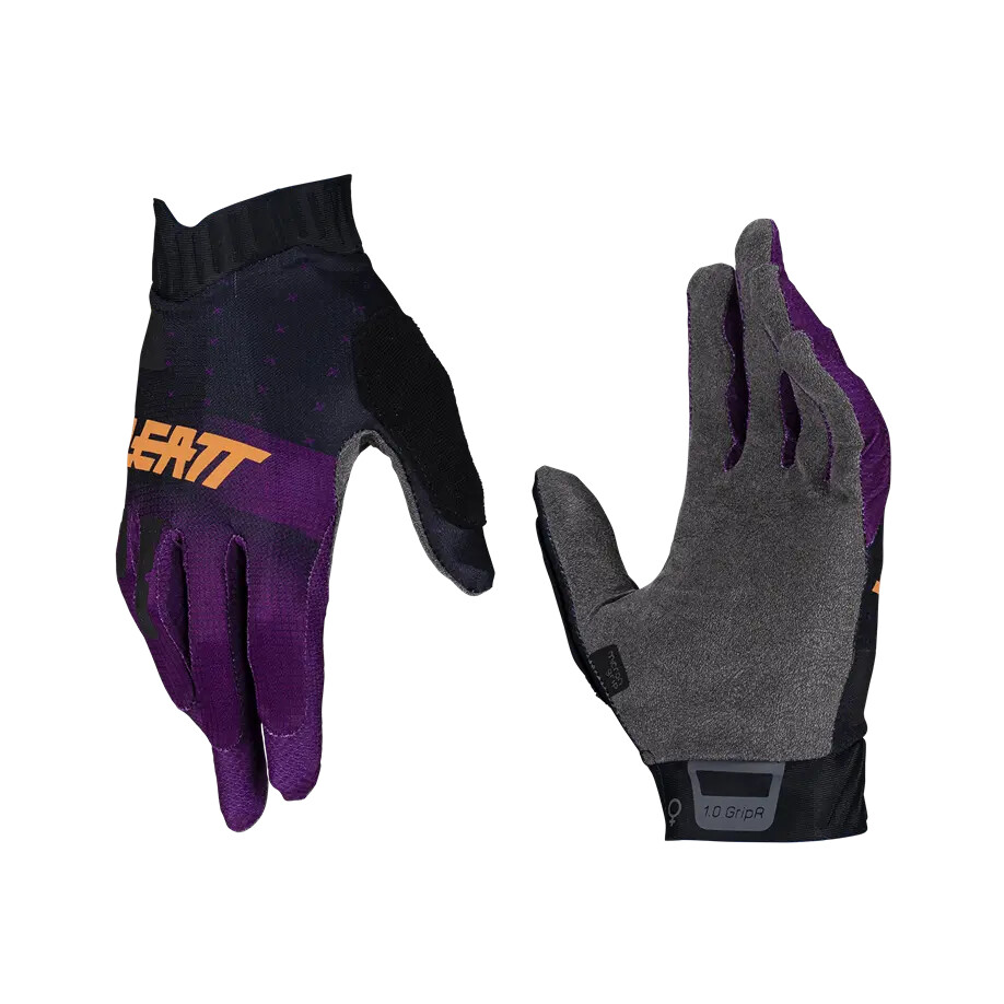 Gants VTT femme XS Leatt anti-ampoules et respirants coloris violet