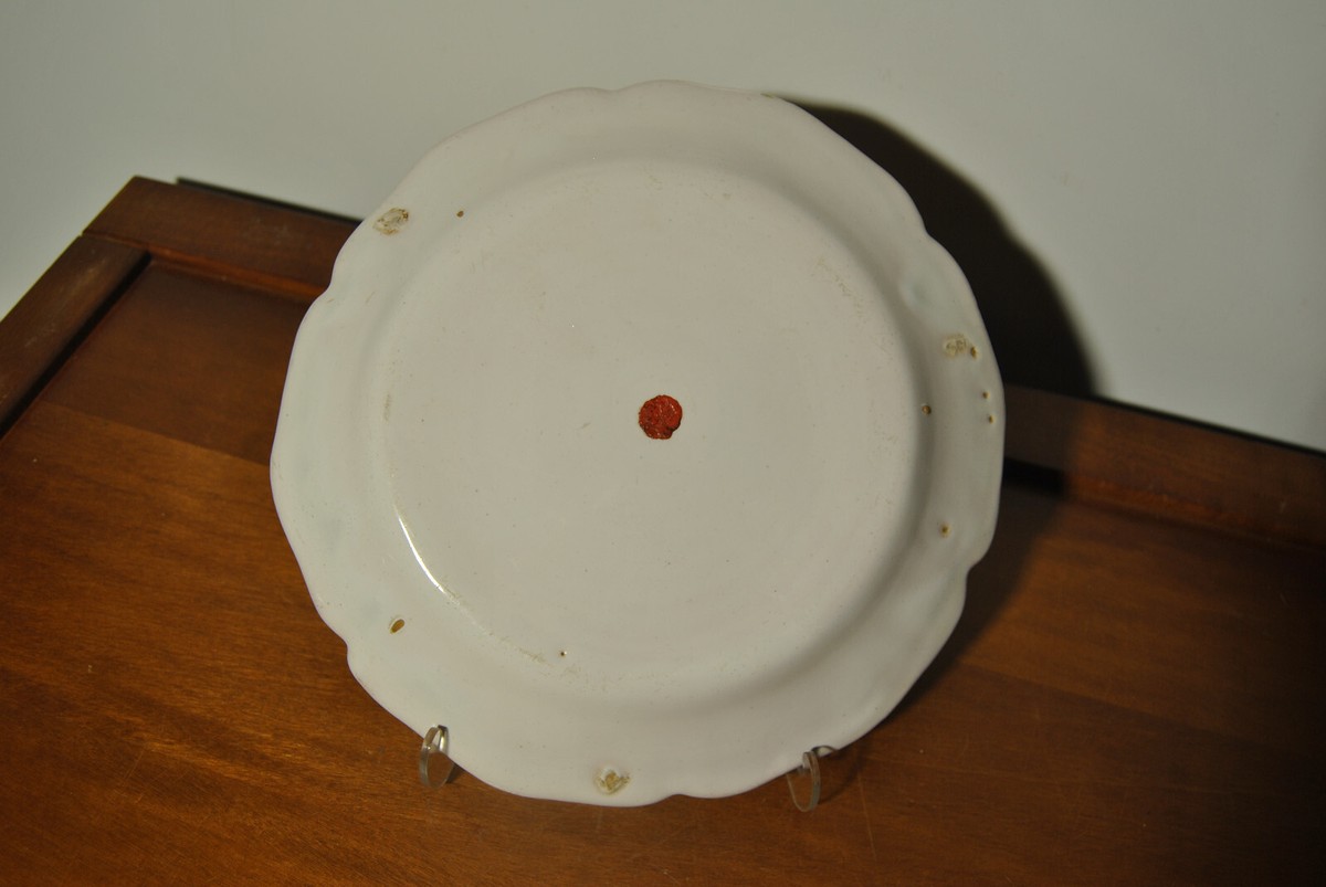 Assiette Ancienne Faïence De Sceaux 18ème Motif Floral - Multicouleur