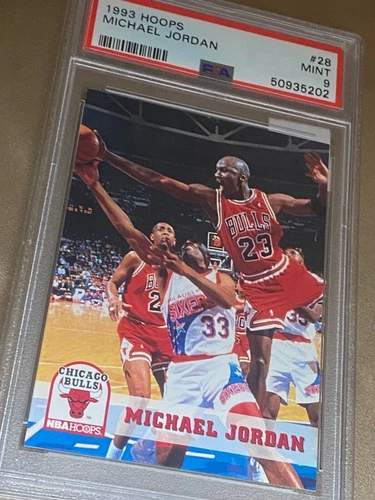 1993 Hoops #28 Michael Jordan Basketball Card PSA 9 Mint