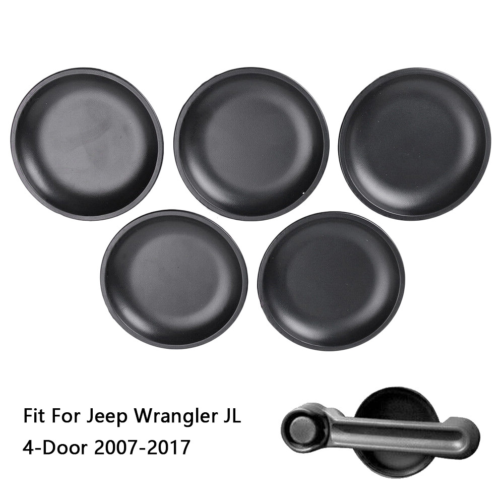Door Handle Recess Guards Exterior Decor Black Fit Jeep Wrangler JK 4 Door Car