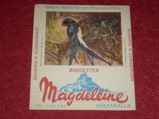 [ART & PUBLICITE, COLLECTIONS] BUVARD ANCIEN BISCOTTES MAGDELEINE Oiseaux 3