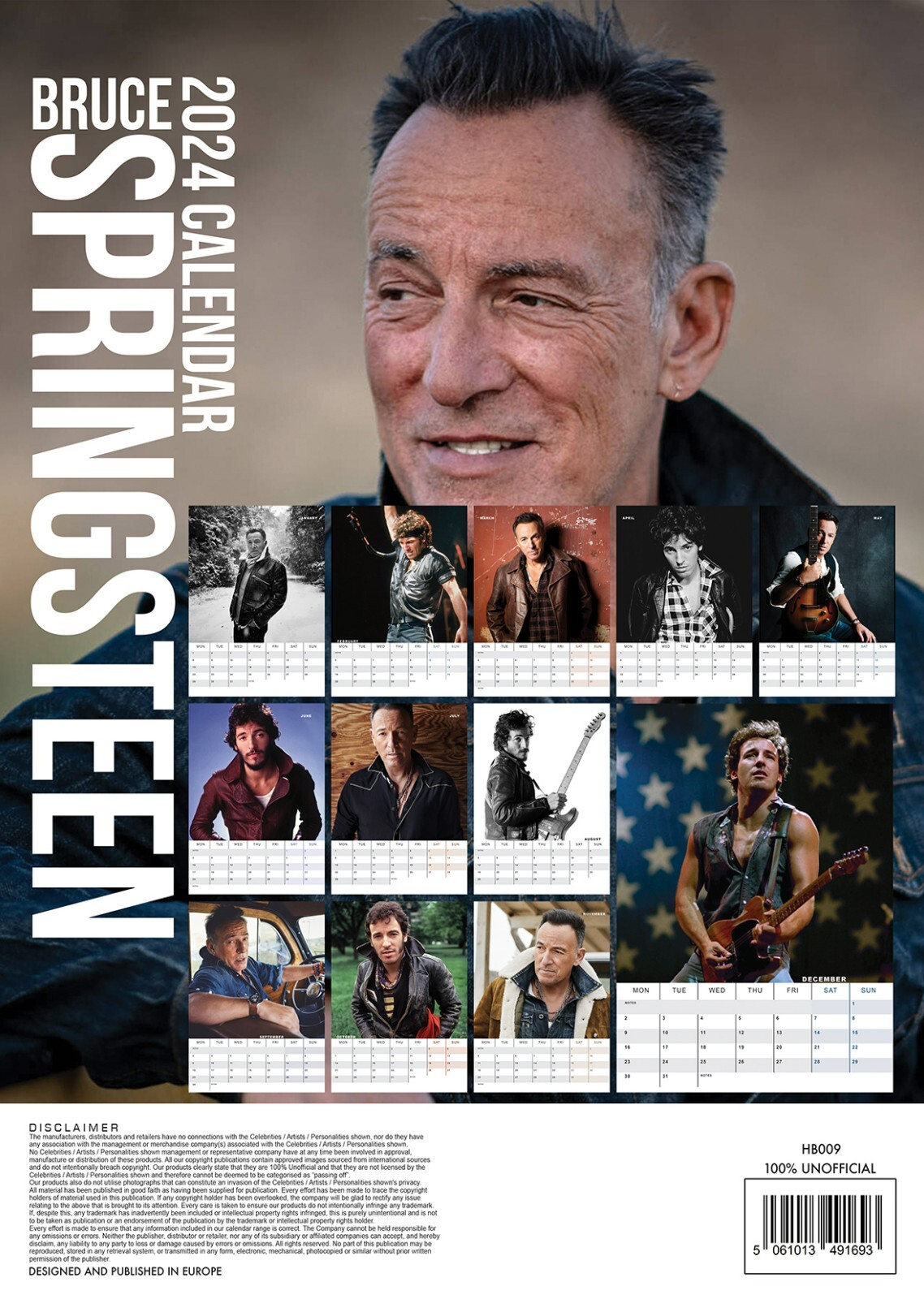 BRUCE SPRINGSTEEN 2024 CALENDAR DELUXE RANGE eBay