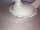 Milk Glass Chicken On Nest Candy Dish With Lid