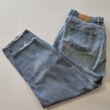 Gitanoe Sz 18 Short High-Rise Light-wash Straight Distressed Jeans