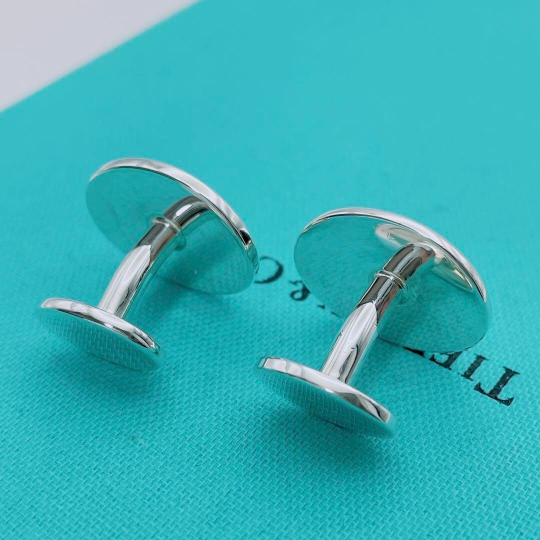 Tiffany & Co OVAL RETURN TO NEW YORK Cufflinks Cuff Links Silver