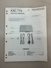 Kenwood KAC-715 Original Service Manual Free Shipping