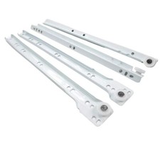 Metal Roller Bottom Fix Drawer Runners All Sizes 250mm-500mm White