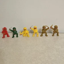 Tiny Mini Ninja Warrior Figures Lot Of 6 Toy VTG