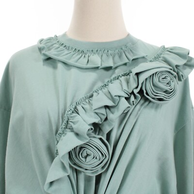Dries Van Noten NWT T-Shirt w/ Ruffle Floral Applique Size Small 