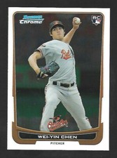 2012 BOWMAN CHROME WEI YIN CHEN ROOKIE BALTIMORE ORIOLES