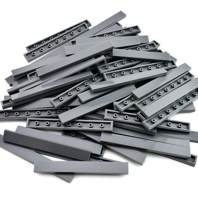 TCM BRICKS Dark Bluish Gray 1x8 Tile Smooth Finish X50 Compatible Parts 