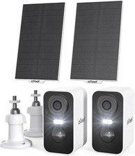 ieGeek 2K HD WiFi Wireless Solar Powered Security Camera Waterproof IP65 Outdoor