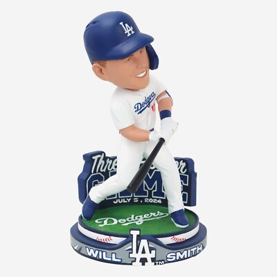 FOCO *3 HOME RUN GAME* WILL SMITH LOS ANGELES DODGERS BOBBLEHEAD /72 BNIB RARE!