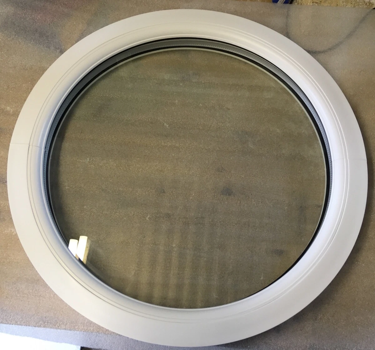 600mm REDONDO FIJO BLANCO CÍRCULO VENTANA UPVC Transparente Clasificado A Acristalamiento