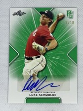 2021 LEAF PERFECT GAME GREEN LUKE SCHMOLKE PAPER RC AUTO # 7/10