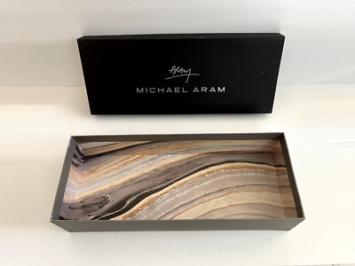 MICHAEL ARAM 19.25 in EXTRA LARGE Silver Grey Black Empty Box Only Silver Marble