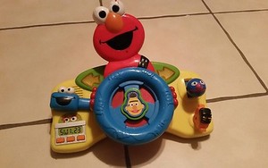 Sesame Street Giggle N Go Driver Elmo Steering Wheel Toy; Mattel 2006