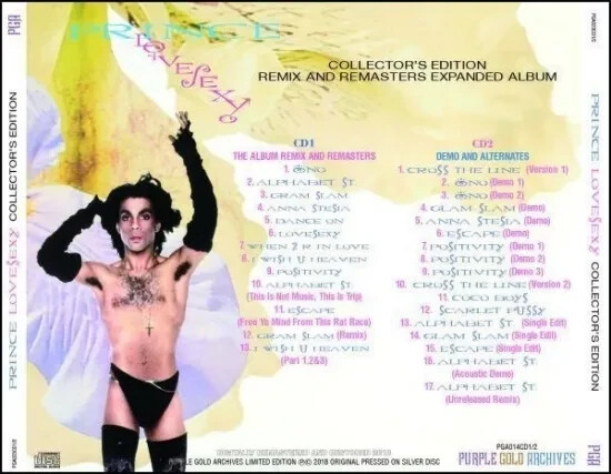 PRINCE / LOVESEXY -REMIX AND REMASTERS COLLECTOR'S EDITION (2CD