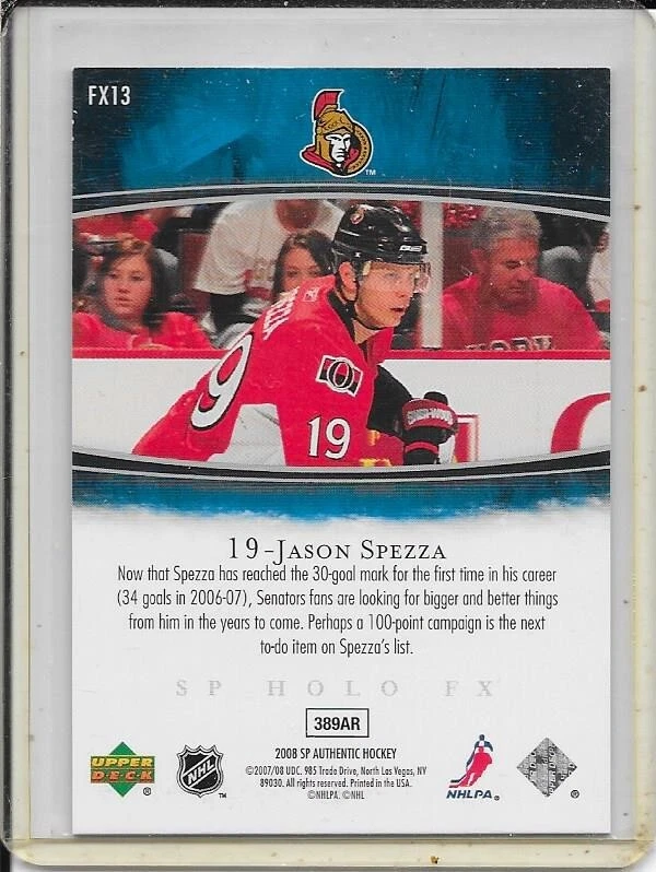 2007-08 SP Authentic Jason Spezza Holoview FX # FX13 - Image 2 of 2