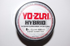 yo zuri fluorocarbon nylon hybrid 6lb lo-vis clear 600yds spool fishing line