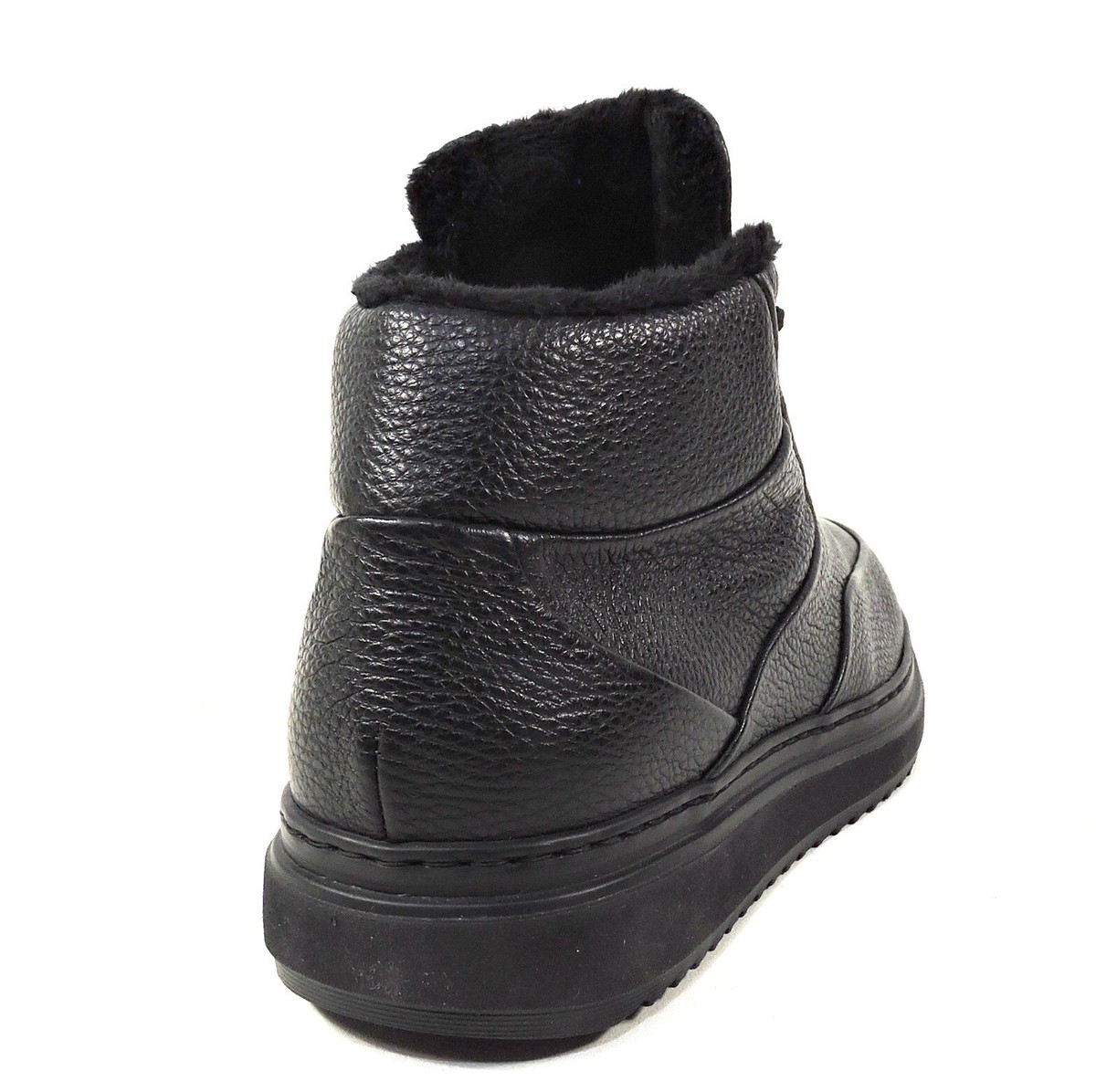 ALBERTO CICCIOLI ?? MEN\'S BLACK SOFT LEATHER FLAT WINTER BOOTS ALBERTO CICCIOLI ?? WOMEN main image 3