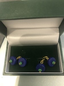 Lapis And Emerald Cufflinks