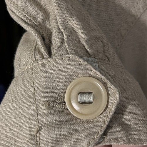 BCBGeneration Sz XS Paula Linen Jacket Khaki Utility Safari Peplum Hem Gorpcore - Picture 8 of 12