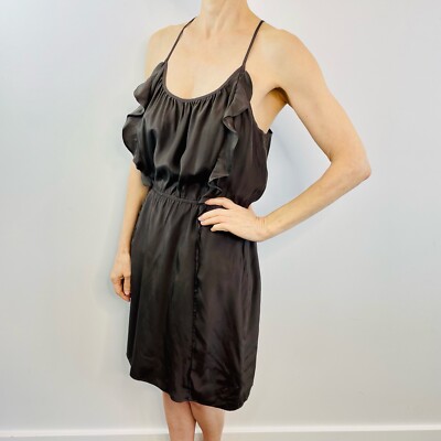 Witchery Sz 12 Brown Silk Sun Dress Australian Designer Label | eBay  Australia