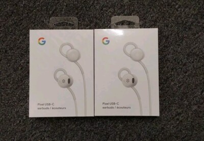 Lot Of 2! Google Pixel USB-C Earbuds GA00485-US In-Ear Headphones White  NEW 842776107046|