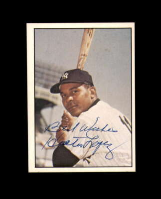 Hector Lopez Hand Signed 1978 TCMA 60's New York Yankees Autograph