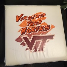 Vtg Virginia Tech Hokies LOGO Maroon  STADIUM SEAT CUSHION Football Game VPI VA