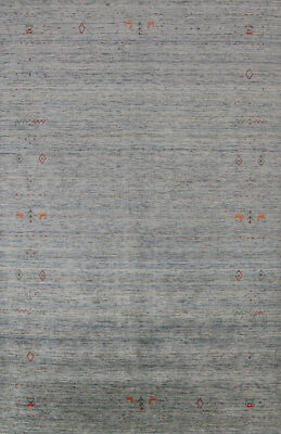 Artisan-made Wool Gabbeh Rug Hand-knotted Carpet 5x8 ft.