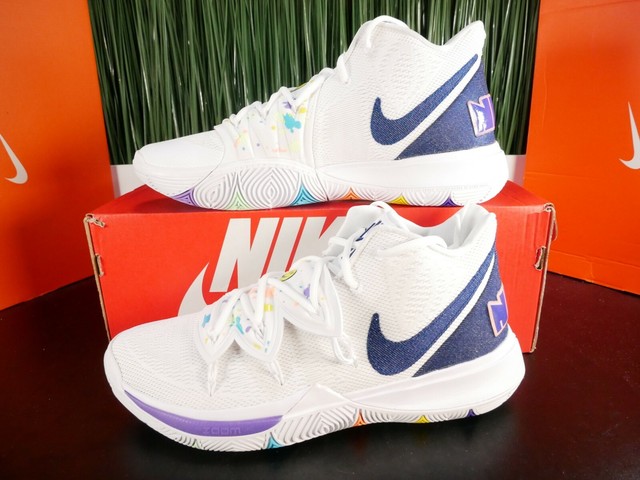 white denim kyrie 5