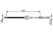Handbremsleitung 1 987 482 705 BOSCH für FORD FOCUS II FOCUS II Stufenheck
