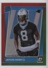 2021 Panini Donruss Rated Rookie Optic Holo Red Green Preview Jaycee Horn 0y6s