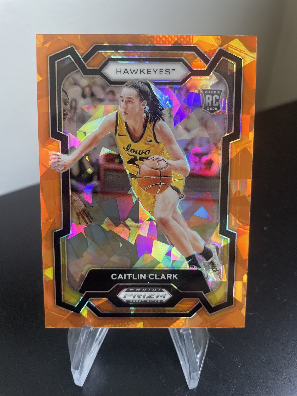 2024 Panini Prizm Draft Picks Caitlin Clark #57 Orange Ice Prizm (RC)