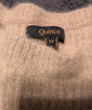Quince Kids Cashmere Fisherman Tunic Sweater Sz 12 Beige Essential Basic Quiet 