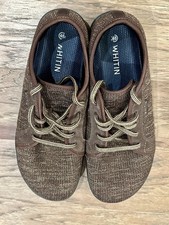 Whitin Mens 12.5 Brown W81 Knit Barefoot Minimalist Lace Up Shoes Size 46