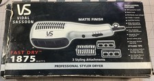 VS SASSOON Fast Dry 1875 Watts 3 Heat Speed Dual Voltage No Attachments Included